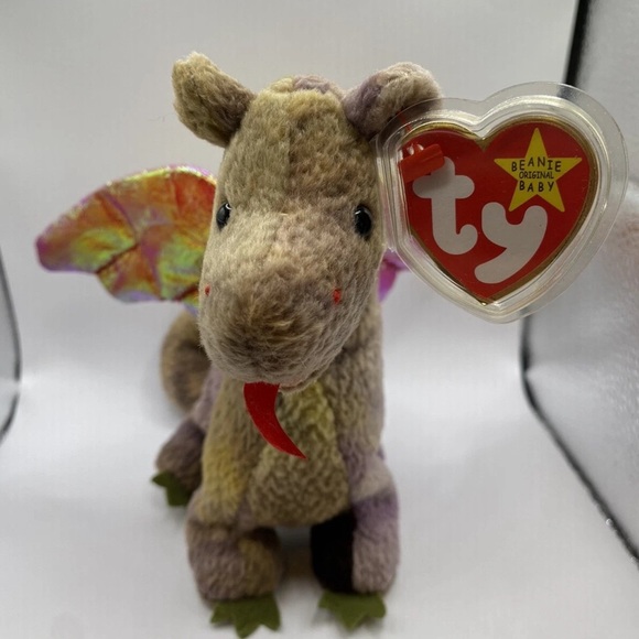 Lot Of 3 Vintage TY BEANIE BABIES 1997-1998 Beanies Scorch Rocket Rainbow - Picture 5 of 7